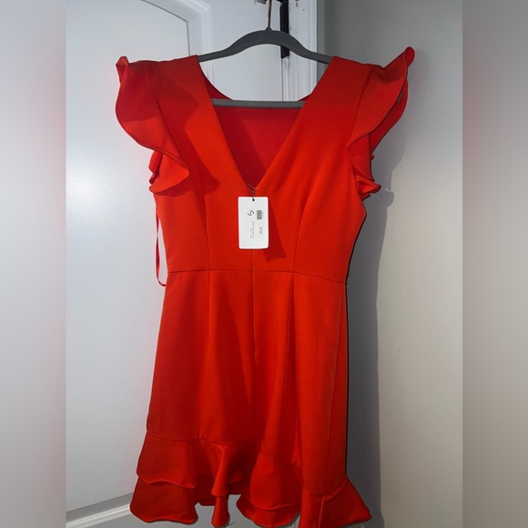 Red Ruffle dress - Picture 3 of 3